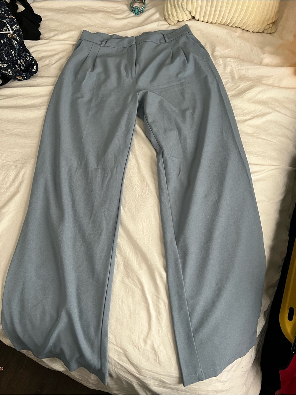 Shinestar Wide Leg Pants in Light Blue